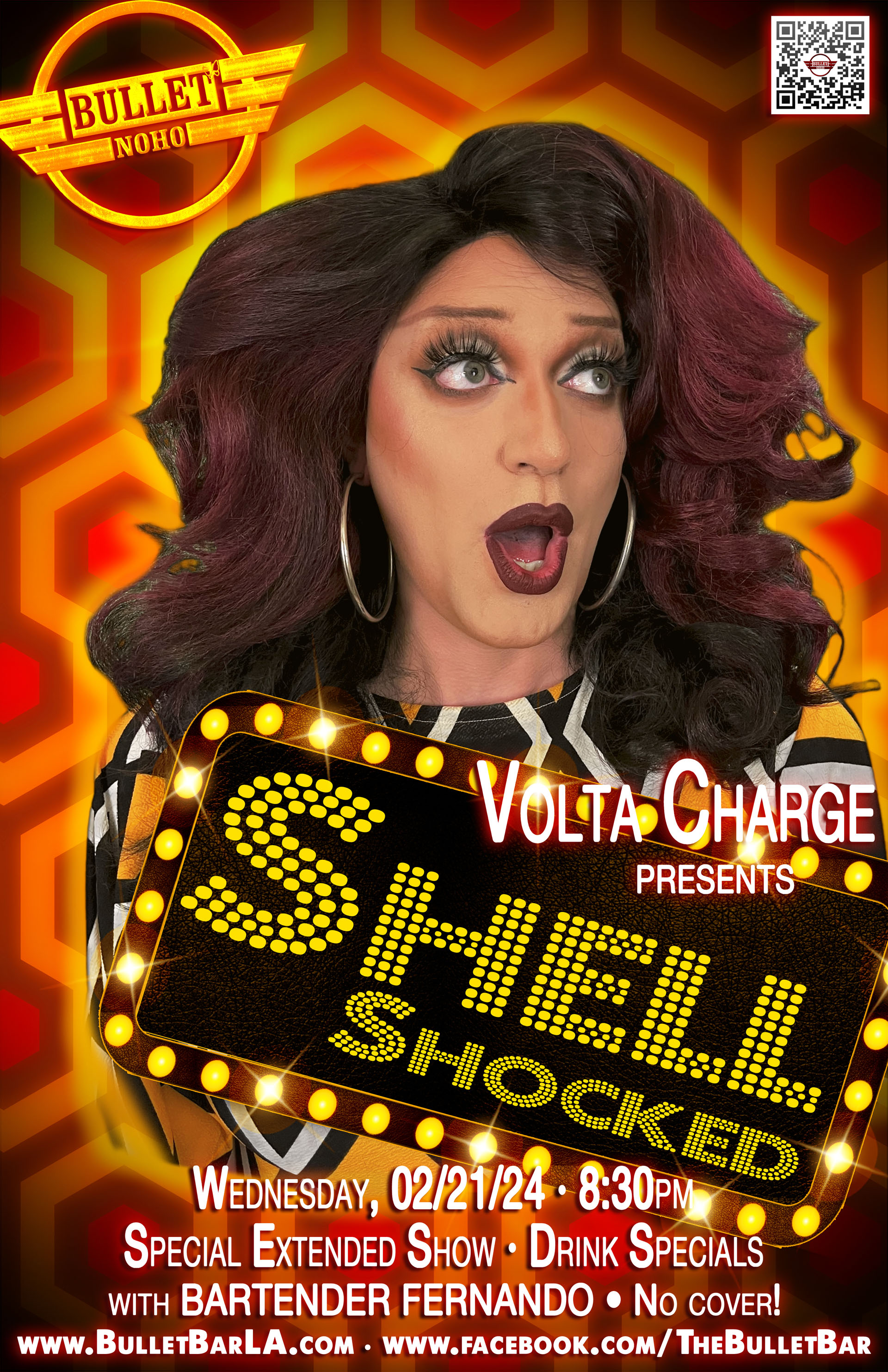 THE BULLET BAR & VOLTA CHARGE Present SHELL SHOCKED: Wednesday, 02/21/24 at 8:30 PM! No Cover!