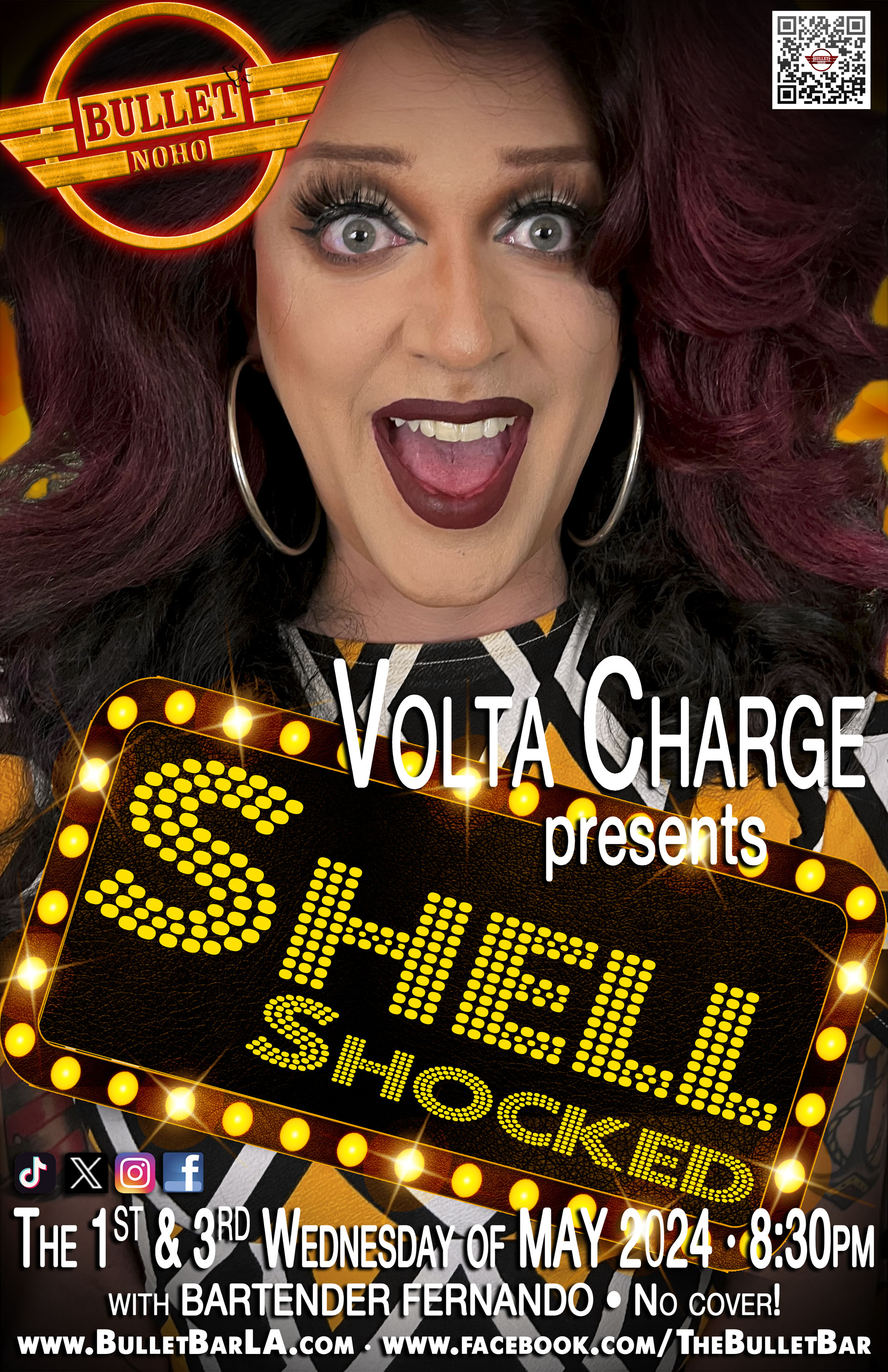 THE BULLET BAR & VOLTA CHARGE Present SHELL SHOCKED: Wednesday, 05/15/23 at 8:30 PM! No Cover!