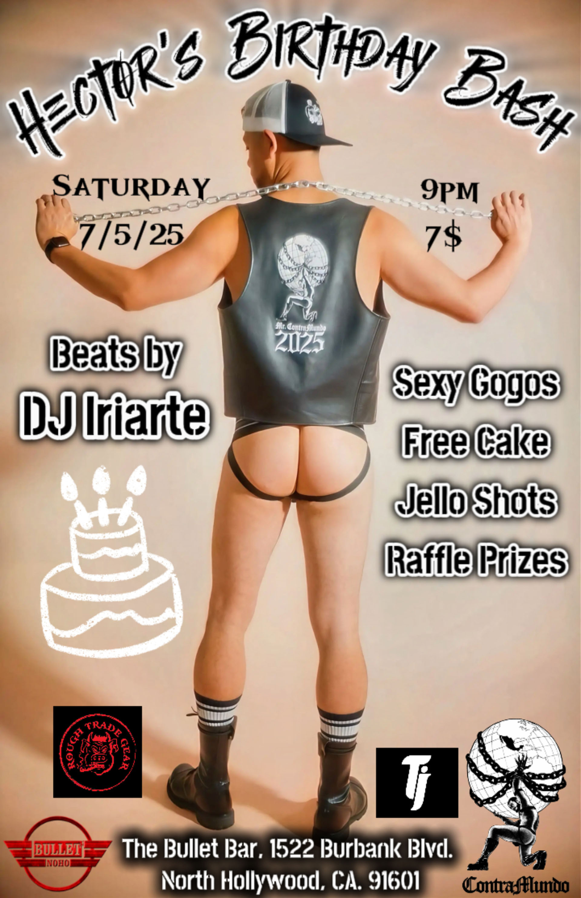 THE BULLET BAR and CONTRAMUNDO Present HECTOR'S BIRTHDAY BASH: Saturday, 07/05/25 at 9:00 PM! Featuring Beats by DJ IRIARTE! $7 cover.