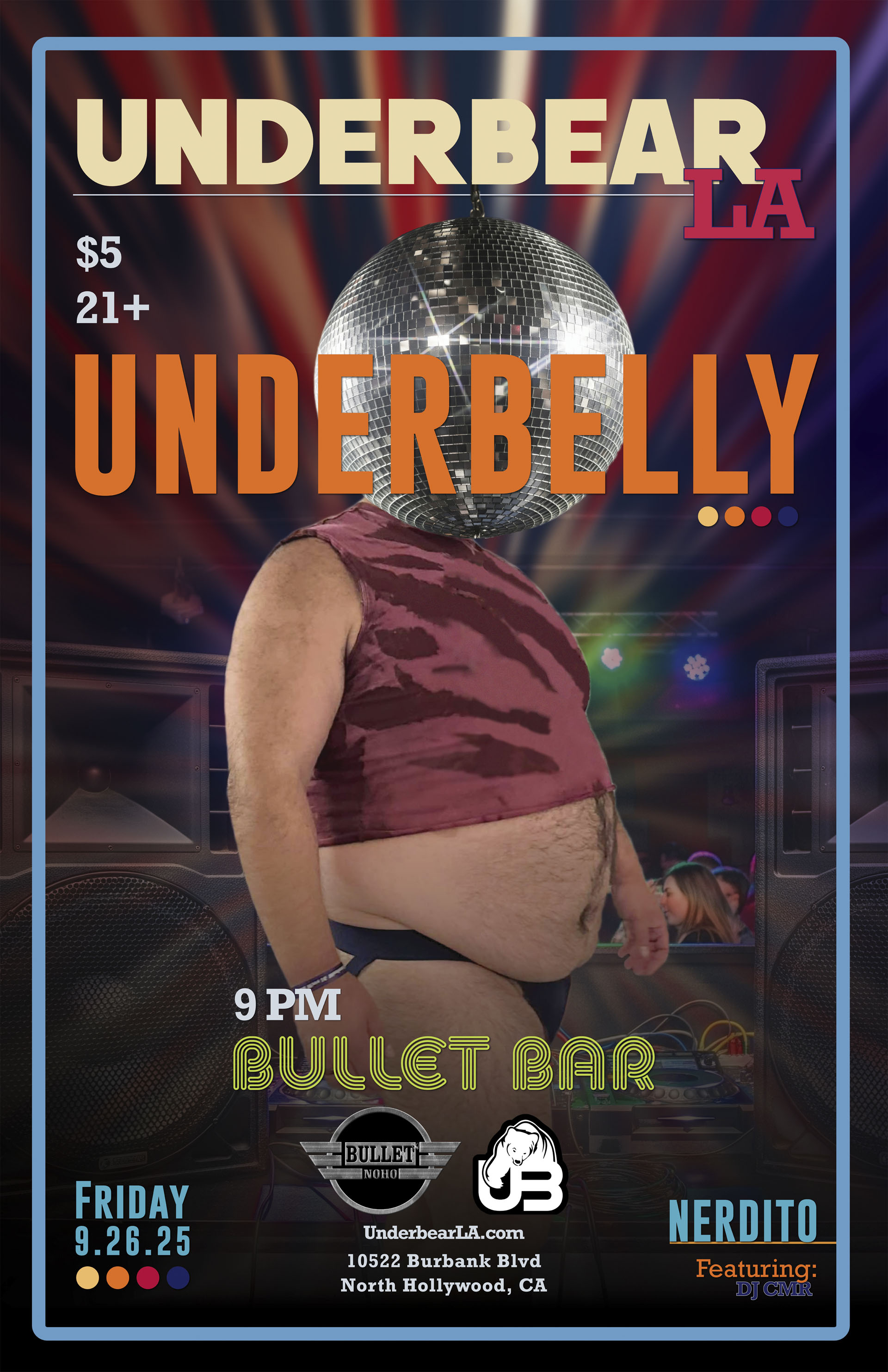 The Bullet Bar and UnderBearParty.com Present UNDERBEAR LA + DJ DYNAMO: Friday, 09/26/25 at 9:00 PM! $5 Cover.