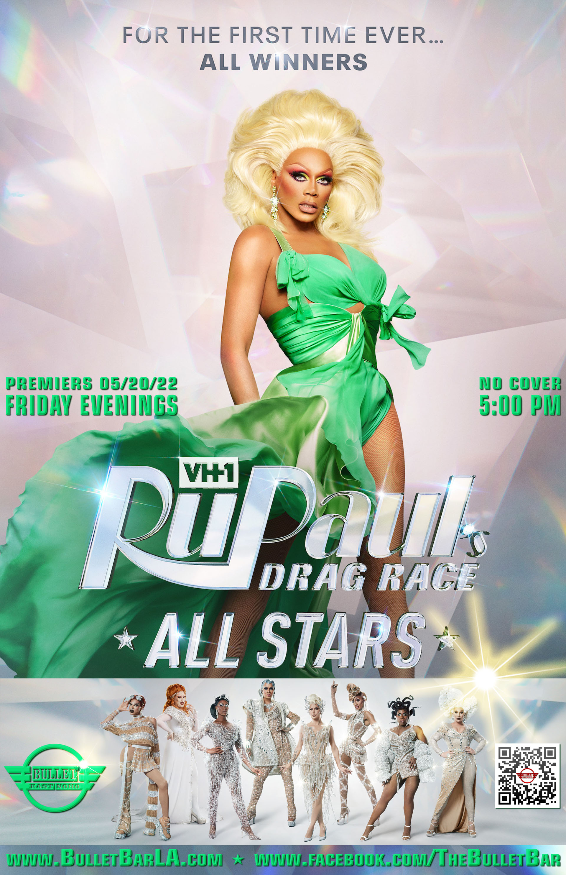 The Bullet Bar Presents RuPaul's Drag Race All Stars Season 7: Friday Evenings at 6:00 PM! No cover.